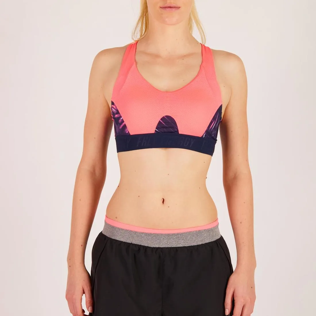 500 Women's Cardio Fitness Bra -  Tropical Details
