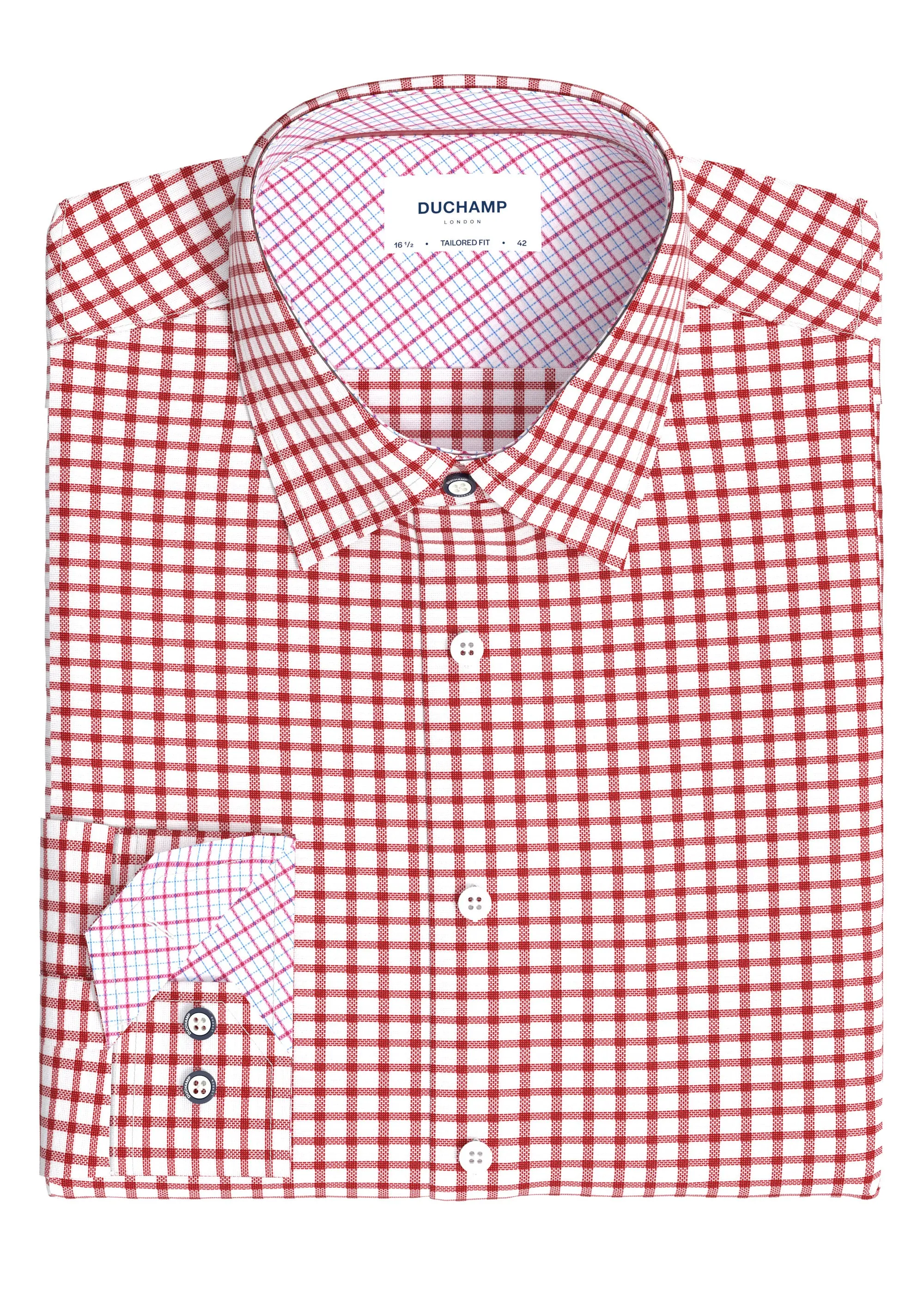 Duchamp London Windowpane Dress Shirt