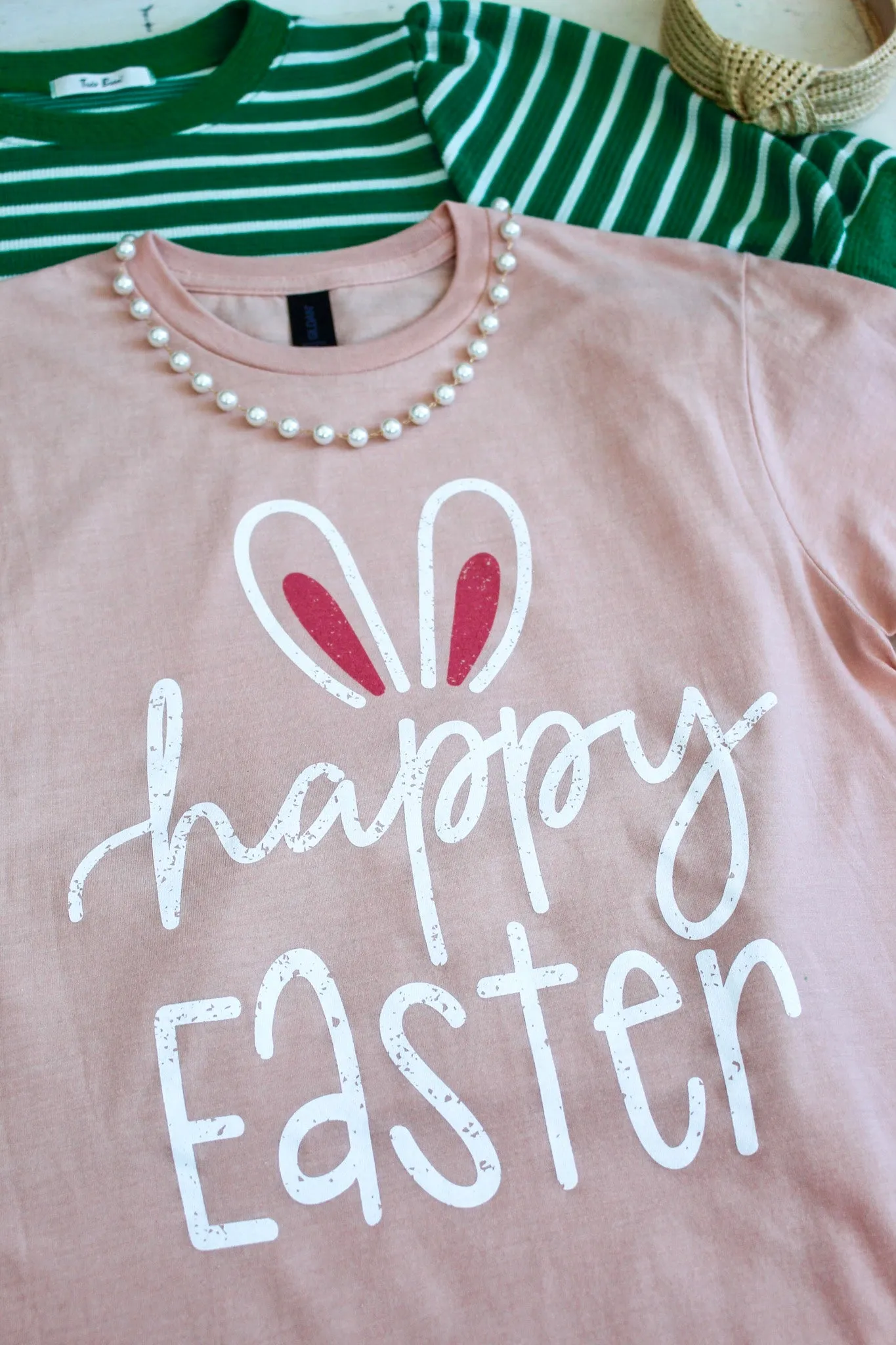 Happy Easter Graphic Tee • Peach