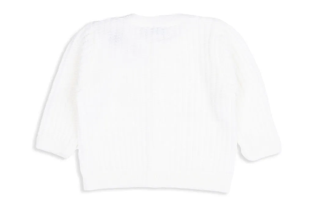 Off-White Merino Wool Taylor Cardigan