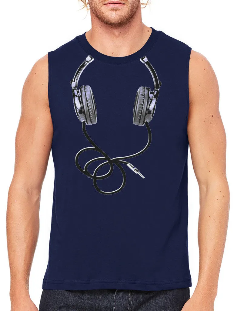 Over Size Headphones Men's Sleeveless T-Shirt