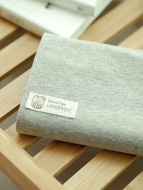 Solid Cotton Jersey or Ribbing Knit Fabric for Binding Necklines, Cuffs, Armholes - Melange Gray - By the Yard 38332