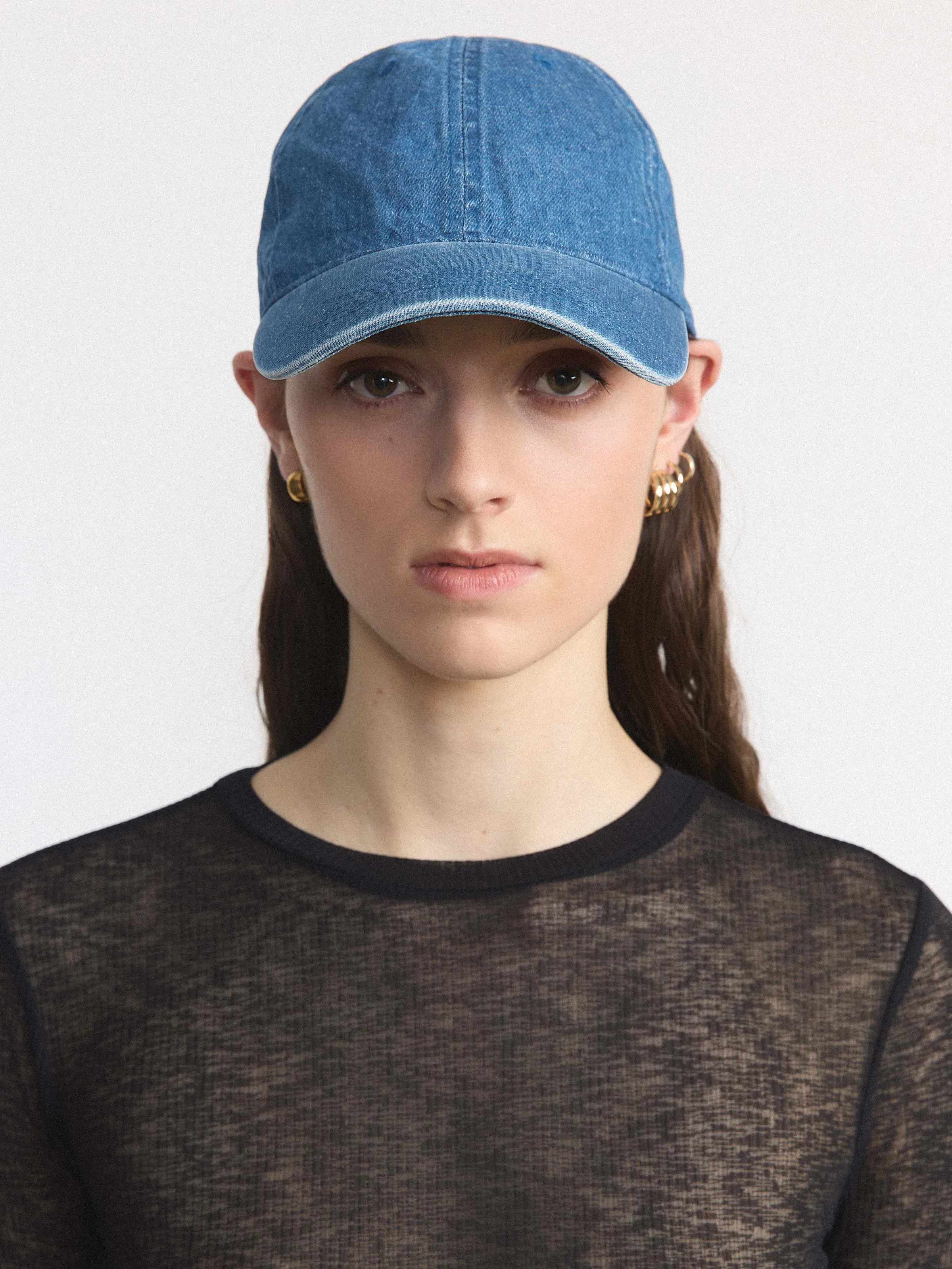 The Denim Dad Cap in Sapphire Blue