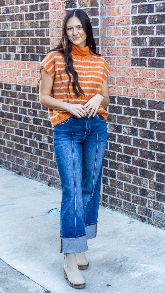 Turtleneck Stripe Vest