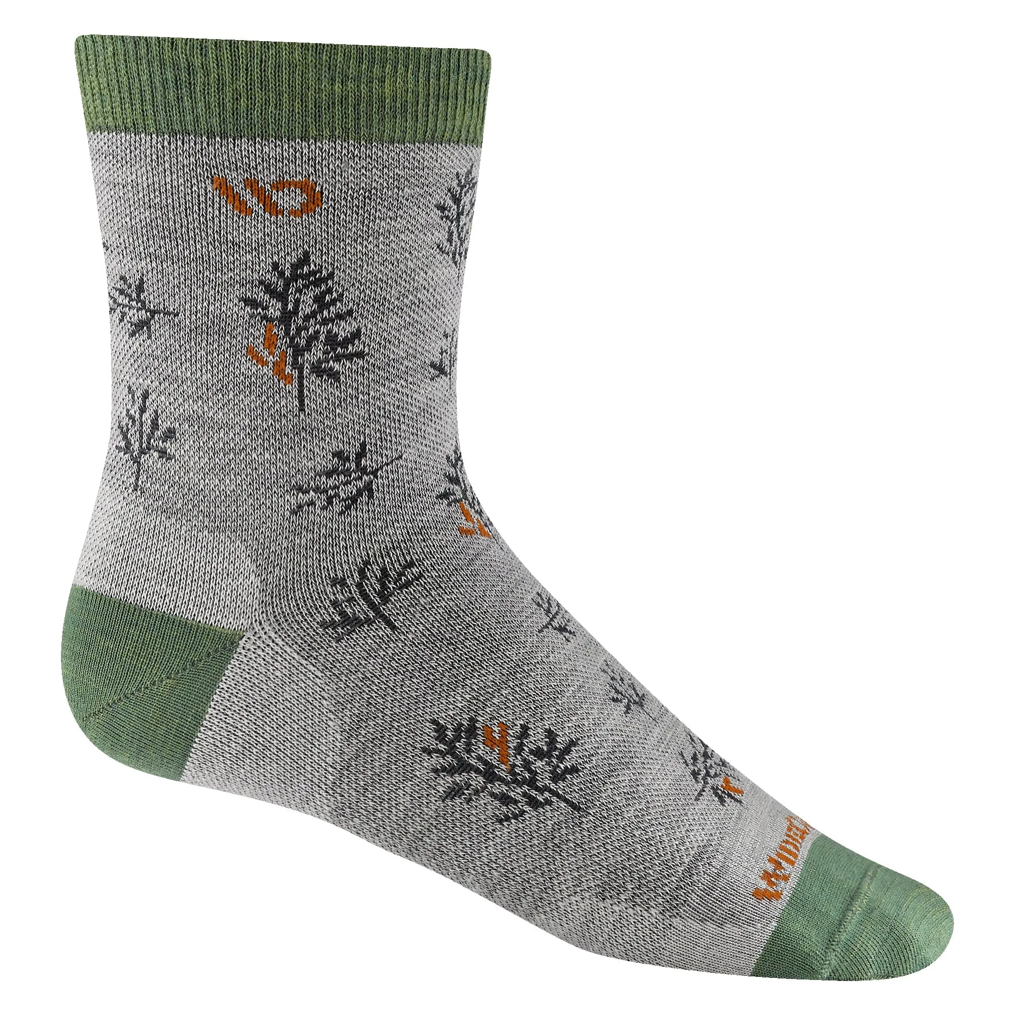 Wide Open Womens Foliage Lightweight Micro Crew Socks