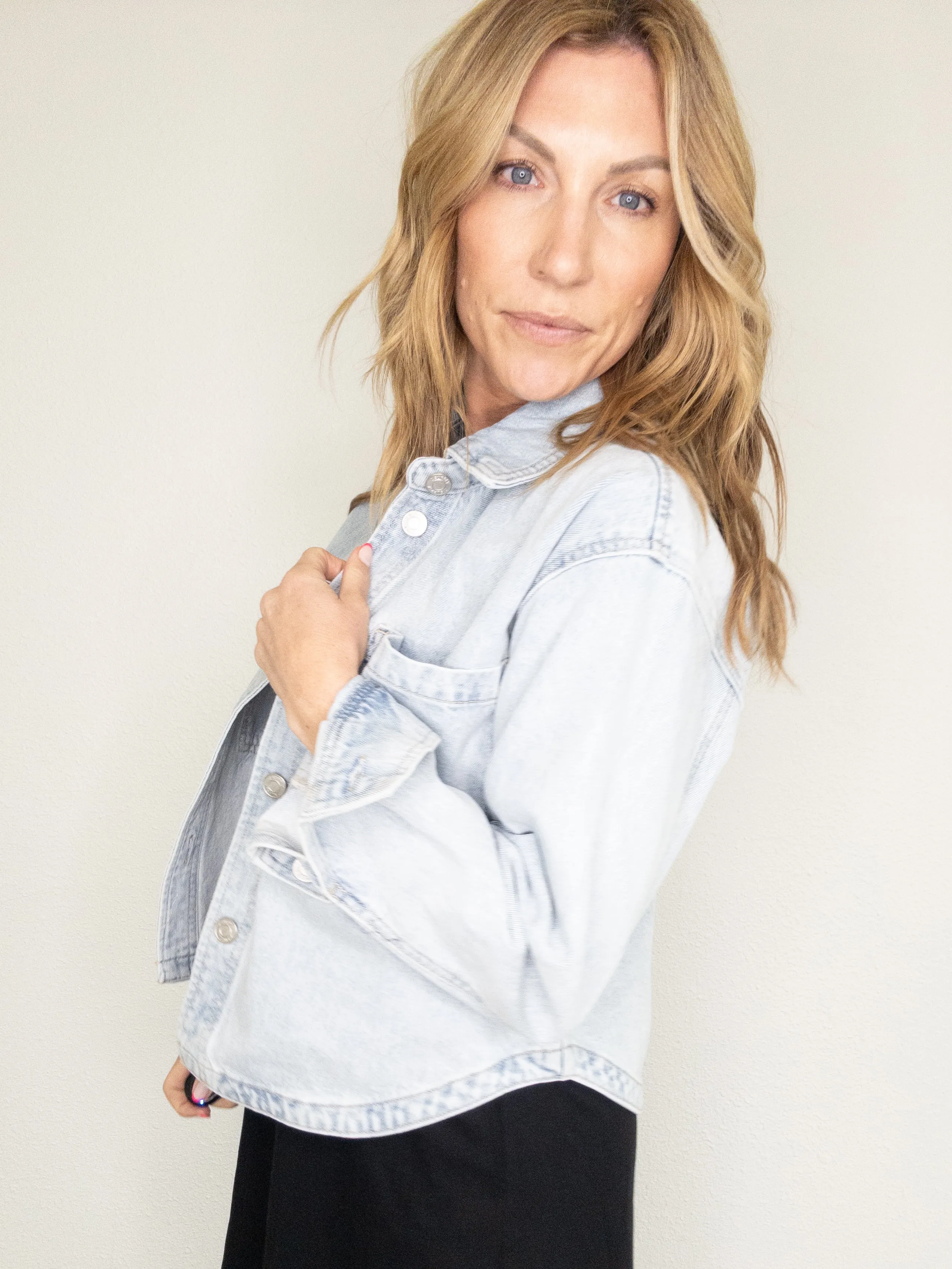 Z Supply All Day Cropped Denim Jacket